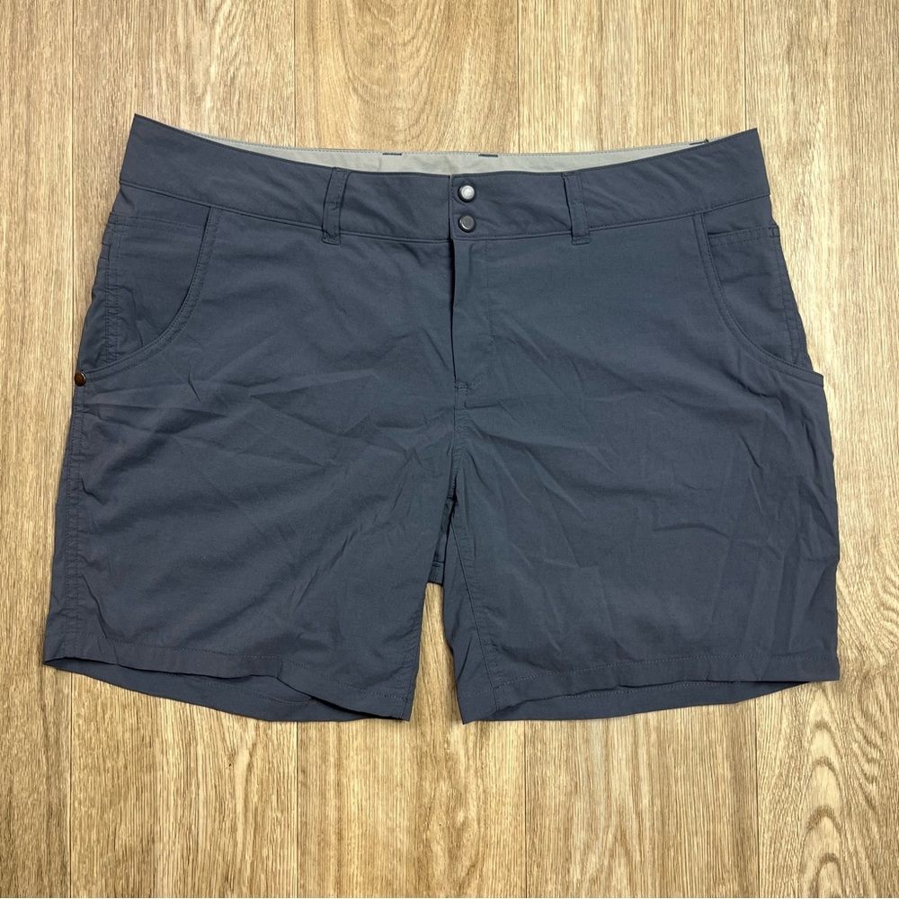 Horny Toad Nylon Stretch Hiking Outdoors Shorts Snap Button Size 14 Woman